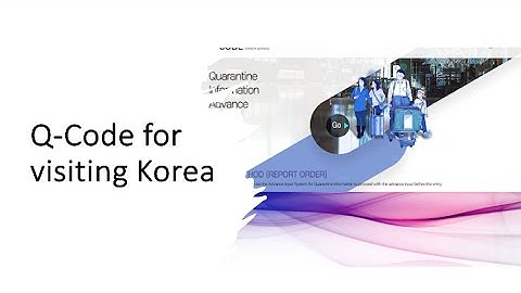 Travel tip to Korea, Q-code