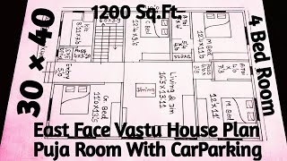 30×40 House Plan,30×40 4Bhk Building House Plan,East Face Vastu House Plan,30×40 Ghar Ka Naksha,Map