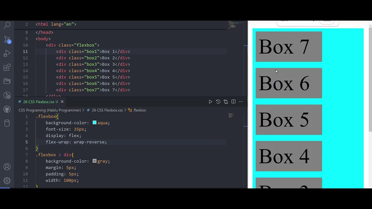 CSS 26 CSS and Html Flexbox | 