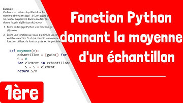 Comment écrire une fonction Python renvoyant la moyenne d