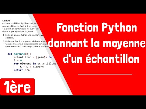 Comment écrire une fonction Python renvoyant la moyenne d'un échantillon d'une variable aléatoire ?