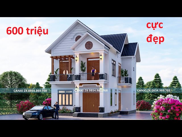 2-Storey House With Beautiful Roof, 4 Bedrooms, Area Of 9.5Mx12M - Youtube