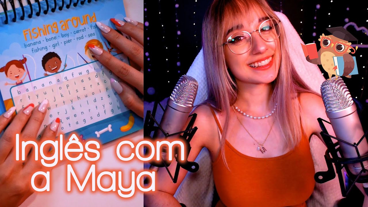 ASMR Português | Aulas de Inglês Básico com a Maya! 😍 5ª Aula!
