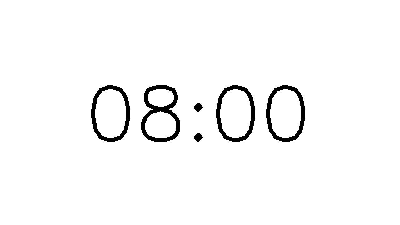 8 Minute Countdown Timer with Alarm - YouTube