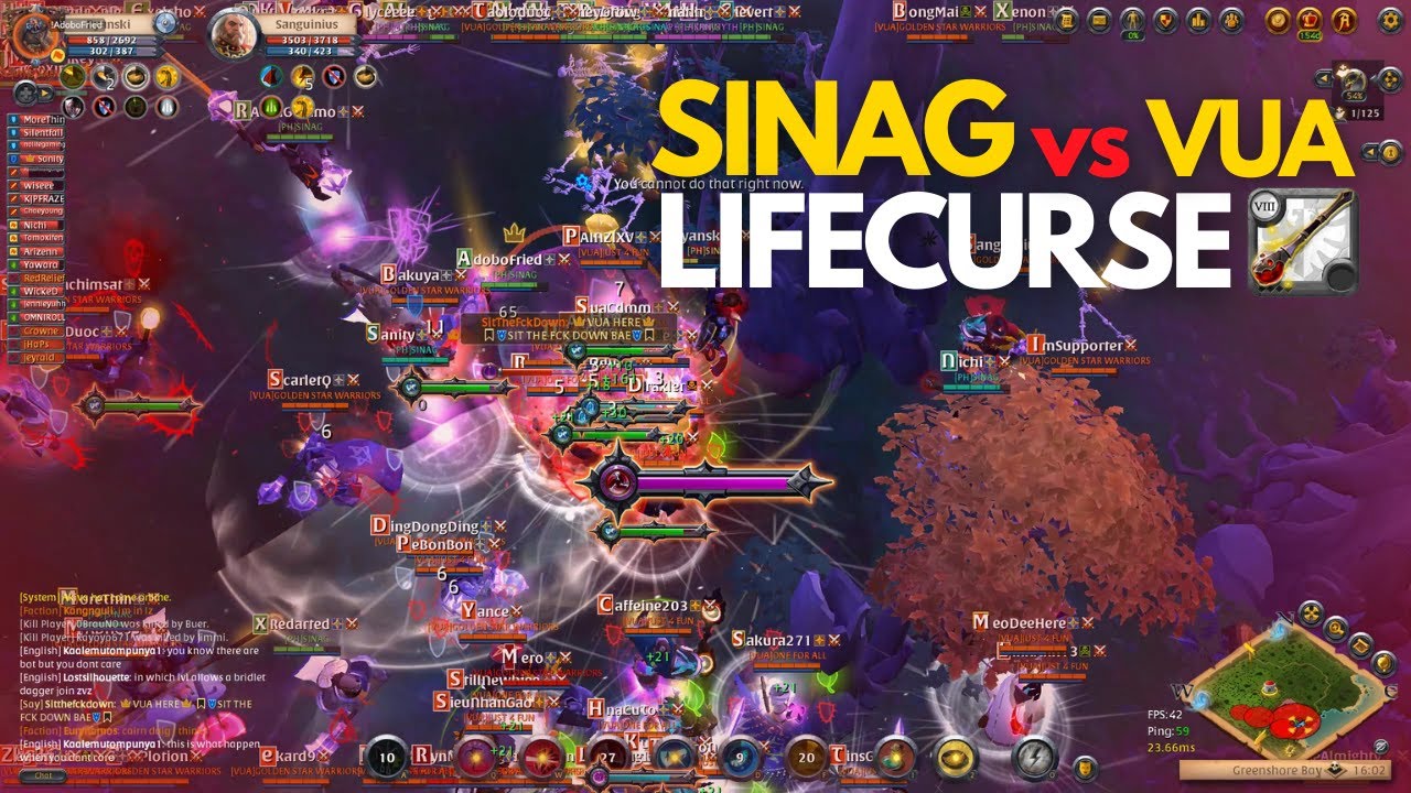 [PH] SINAG vs VUA | ZvZ Fight in BZ! | Lifecurse POV | Albion East