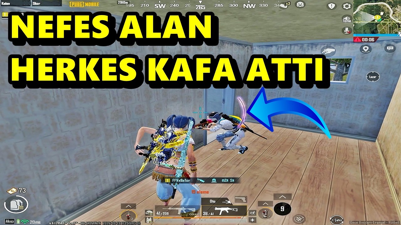 NEFES ALAN HERKES BANA KAFA ATTI ! BATUR GAME SOLO SQUAD PUBG MOBİLE