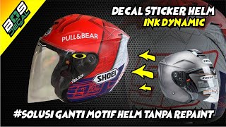 Proses Pasang Decal Helm Ink Dynamic | Decal Sticker