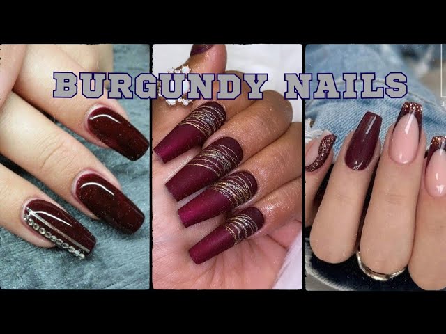 7 Pretty And Gorgeous Burgundy Color Matte Nail Arts To Rock Your Look! |  Unghie idee, Unghie, Idee