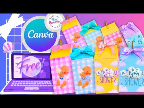 #CLASS2 ✅ Design your own MILK BOX in Canva step-by-step