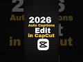 2026 Auto Captions Edit In CapCut | Auto Captions Kaise Lagaye | #capcut #capcutedit #technology