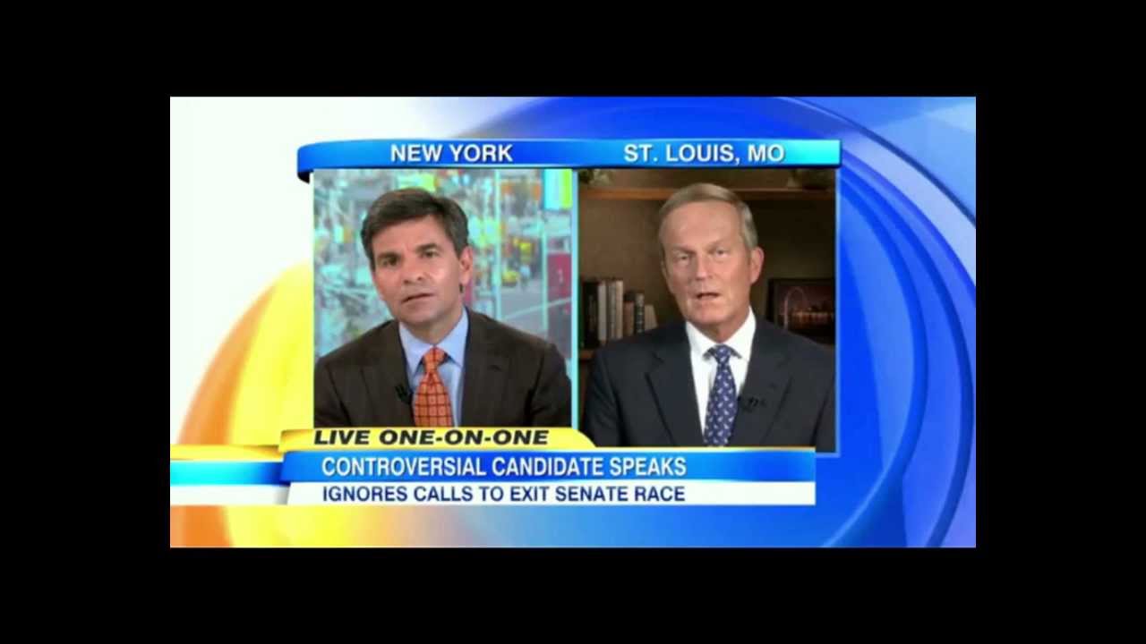 Rep. Todd Akin Explains Comments about "Legitimate Rape" on Good Morning America