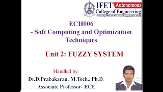 #9 Soft Computing  Fuzzy Logic  Fuzzy Sets and Operations