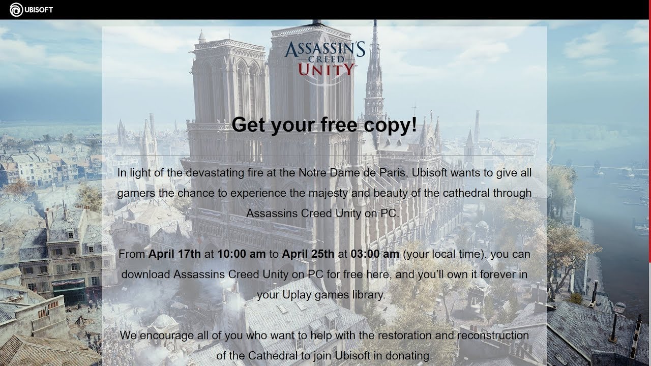 Assassin's Creed creators pledge €500,000 to Notre Dame, Games