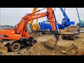 Tng hp my xc triu view cng nhau lm vic  excavator truck  hu khoai tv