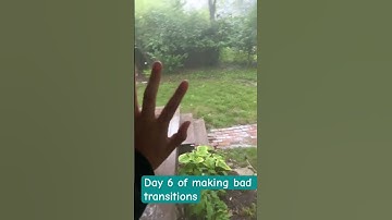 Day 6 of making bad transitions until 100 subs btw it was raining #shorts #transition