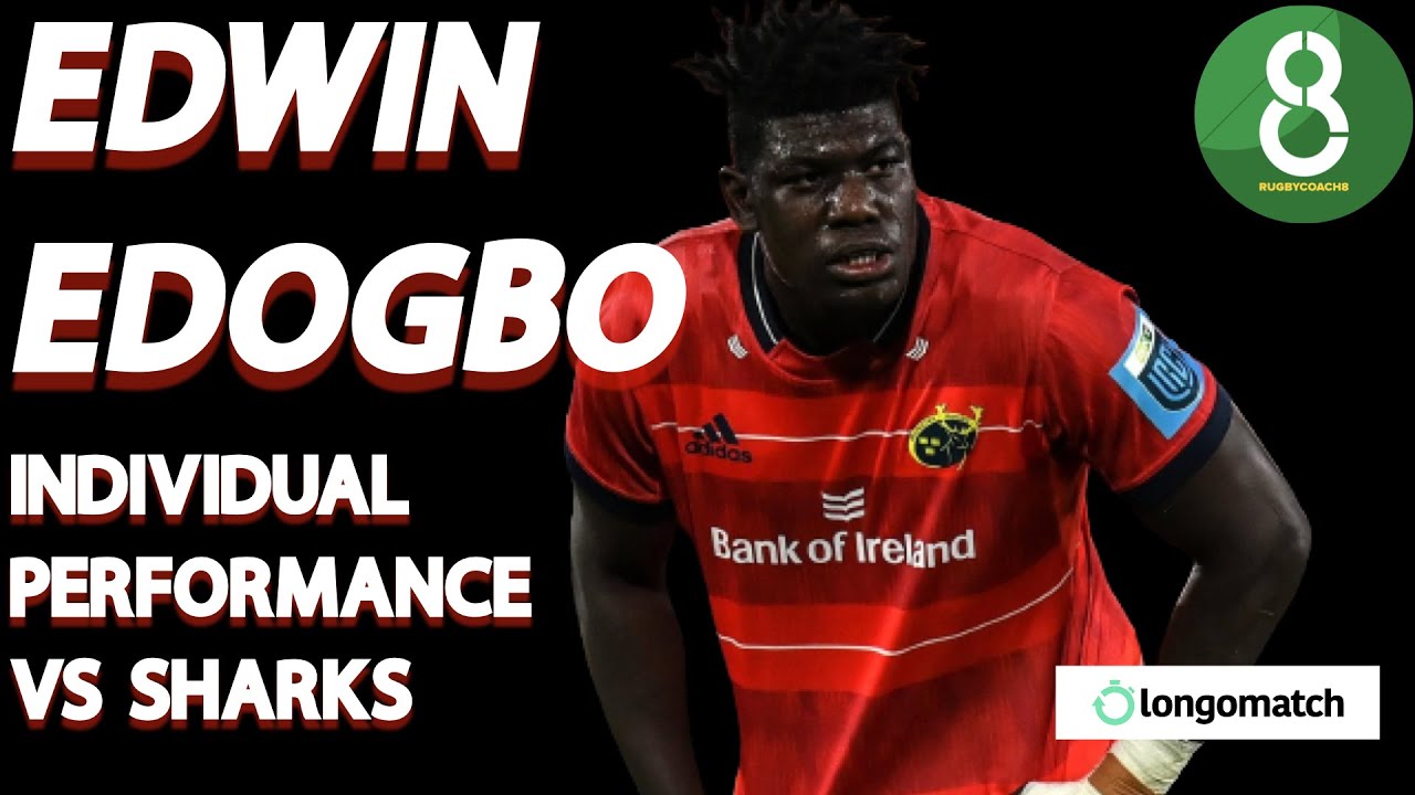 EDWIN EDOGBO VS SHARKS #MUNvSHA | INDIVIDUAL PERFORMANCE #URC - YouTube