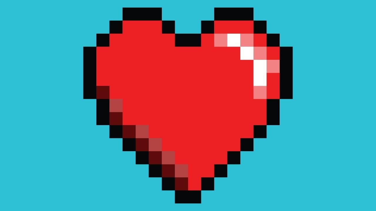 Make a cute heart pixel art for your special someone