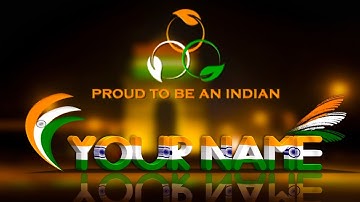 How To Make Indian Flag Name Logo | Make Your Own Name Logo | Make Independence Day  Name Logo
