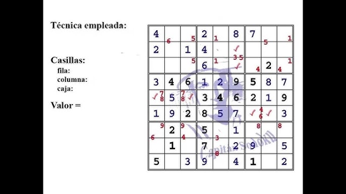 Asa X: técnica de Sudoku