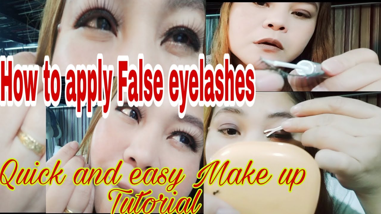 How to apply False Eyelashes | Easy Make up Tutorial - YouTube