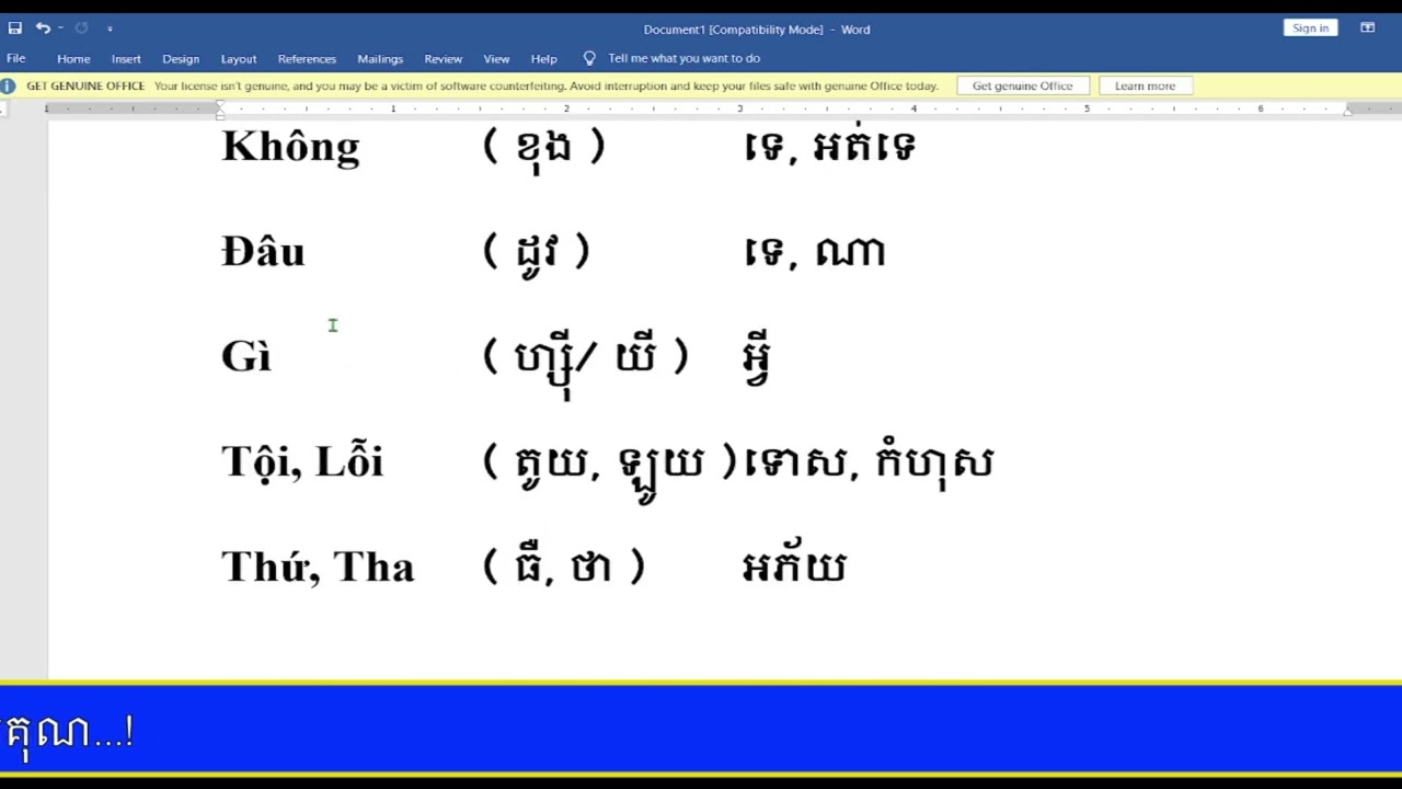 ពាក្យថ្មីរៀនភាសាវៀតណាម ការស្វគមន៍ | Chào hỏi  từ ngữ mới tự học tiếng Khmer | Learn Vietnamese P1