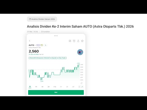 AUTO BAGI DIVIDEN JUMBO KE-2 OKTOBER 2026? 🤫 CEK ANALISISNYA! 