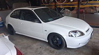 EK9 TYPE R ใส่กระจกมองข้าง SPOON , ติดตั้ง TOP FUEL BAR EK9