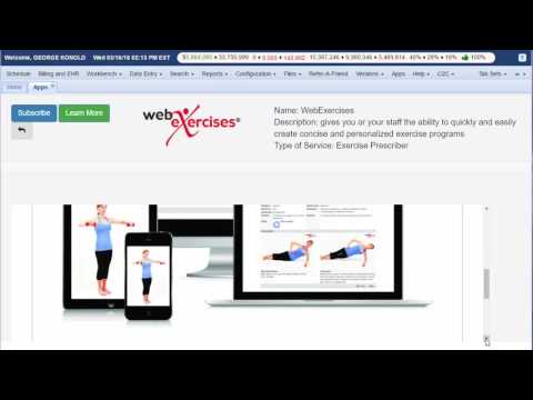 How to sign up for WebExercises within Genesis Chiropractic Software