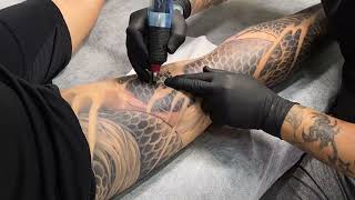 Japan Dragon Tattoo Style Wrapped Leg AMAZING Asian Dragon Tattoo with Full Legs by Trung Tadashi