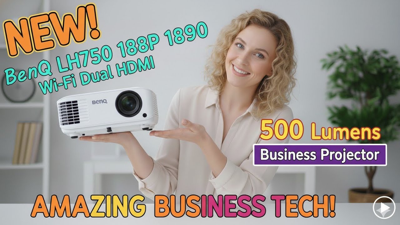 BenQ LH750 1080P 5000 Lumens Business Projector Wi-Fi Dual HDMI