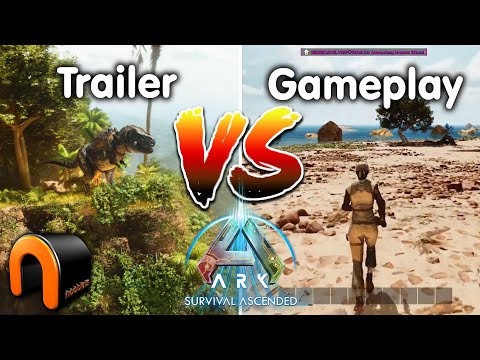 ARK SURVIVAL ASCENDED Trailer Vs REAL Gameplay Footage - Pre launch!