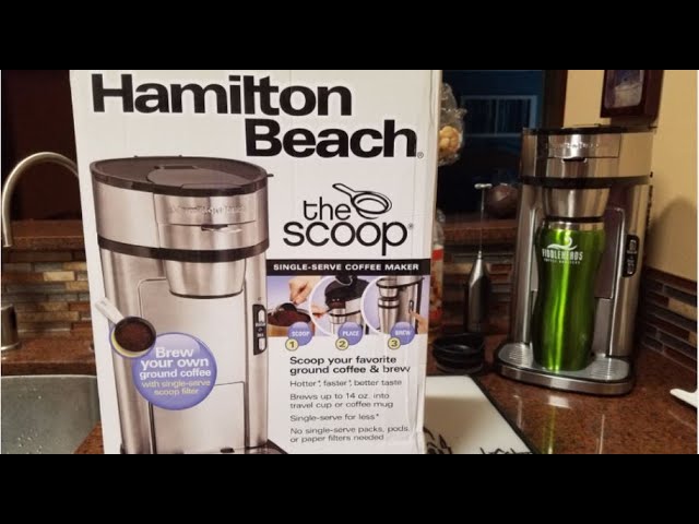 Hamilton Beach The Scoop Single Serve Coffee Maker & Fast Grounds