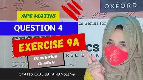 Exercise 9A Question 4 |statistical data handling  | apsmaths  updated edition Grade 6 NSM1 📖