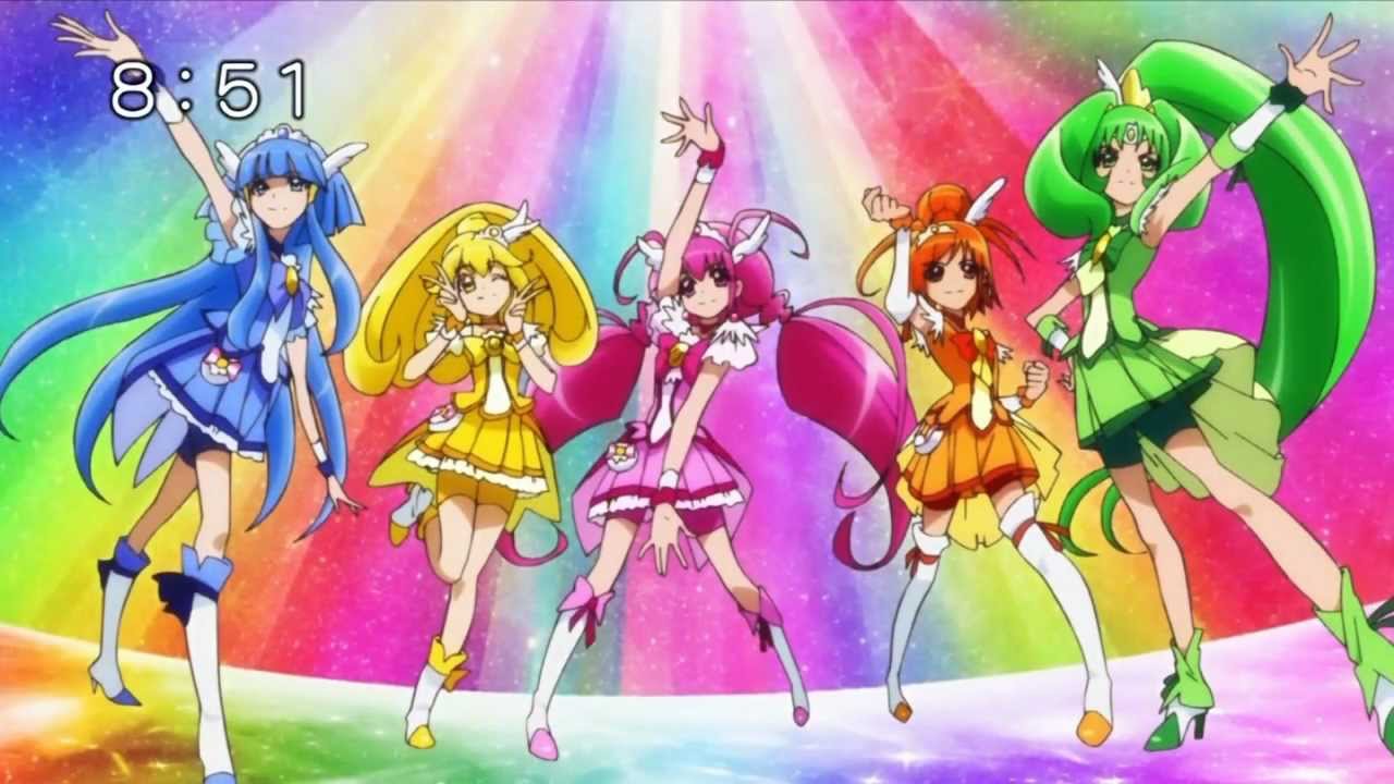 スマイルプリキュア 第06話 5人変身シーン 決め台詞 Youtube