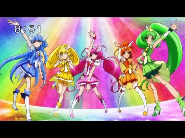 スマイルプリキュア 第06話 5人変身シーン 決め台詞 Youtube