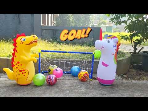Playing with Character Soccer Balls: Emoji, Kuromi, and Doraemon Balls