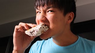 Biting ice cream after not brushing my teeth for 3 days