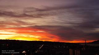 Time lapse: Sunset in San Francisco, 11 January 2022