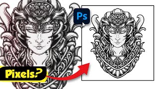 Transforming Low Resolution to High Res Vector Graphic in Photoshop