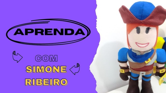 Boneco Roblox Noob em Feltro+chaveiro