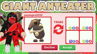 I TRADED *NEW* GIANT ANTEATER  IN NW ADOPT ME JUNGLE UPDATE! ROBLOX