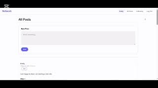 CS50 Project 4: Network screenshot 1