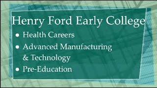Secondary Options Zoom Presentation (Henry Ford Early College and DCMST)