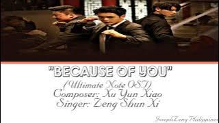 Because of You | 因为你 (Yin Wei Ni) | Ultimate Note OST Lyrics | Chinese x English |