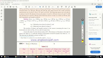 10 - Balancing of Several Masses Rotating in Different Planes  (Example + Theory)