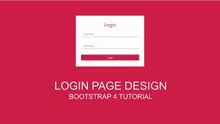 Login Page Design (simple bootstrap template)