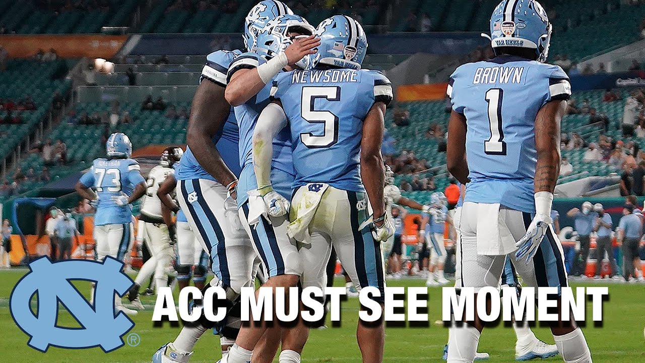 Wr Dazz Newsome Great Catch For North Carolina Touchdown Acc Must See Moment Youtube