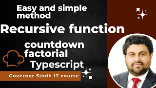 Typescript Recursive Function |Governor Sindh IT Course