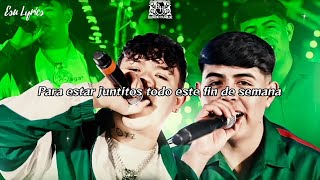 Video thumbnail of "Oscar Maydon x Junior H - Fin De Semana (Lyrics + Letra)"