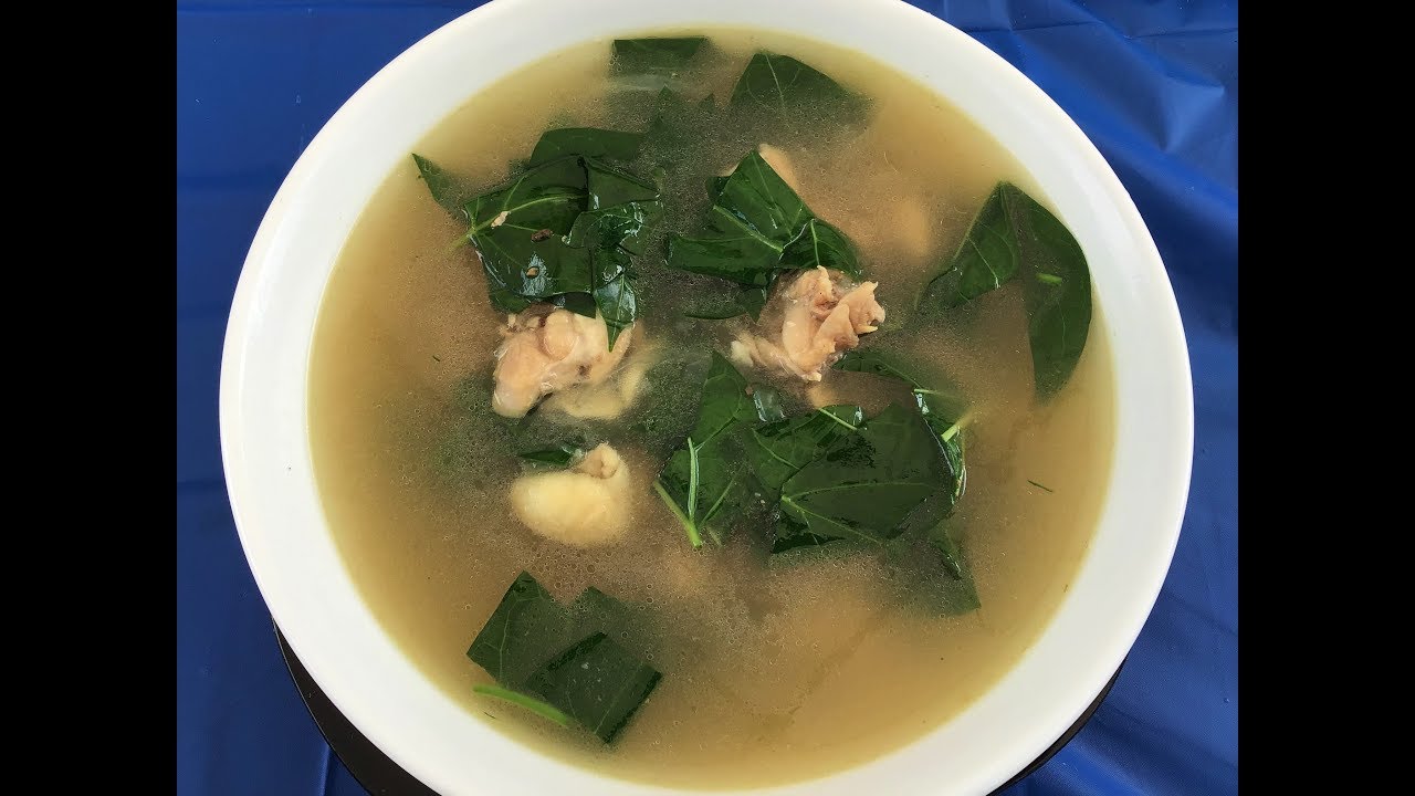 Myanmar Food Recipes ကြက်ရိုးနှင့်ဂွေးတောက်ရွက်ဟင်းချို  Dregea volubilis - Sneeze Wort Soup